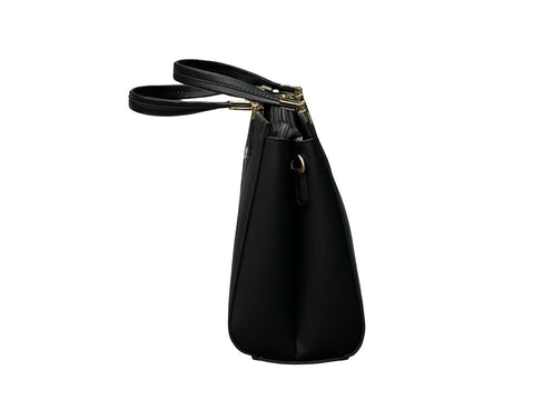 Sovereign Leather Satchel- Black