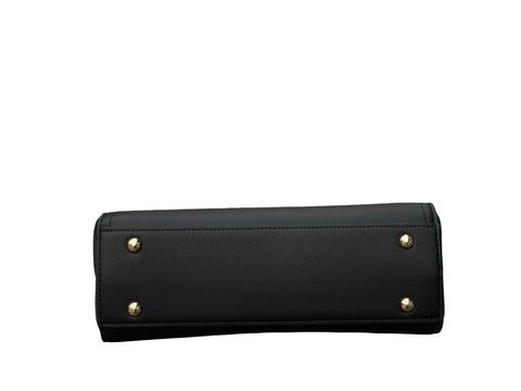 Sovereign Leather Satchel- Black