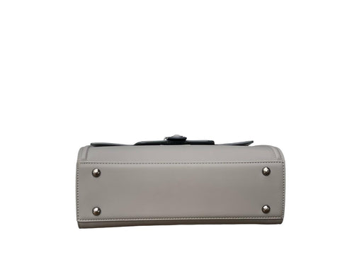 Ethereal Dual-Tone Leather Satchel- Blue
