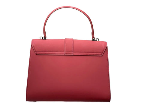 Ethereal Dual-Tone Leather Satchel- Red