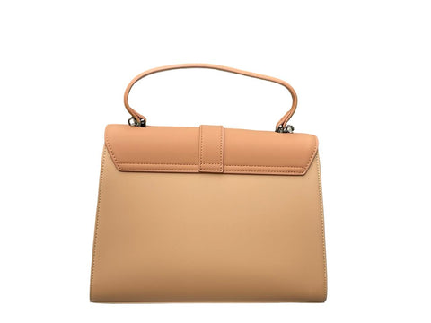Ethereal Dual-Tone Leather Satchel- Light Brown