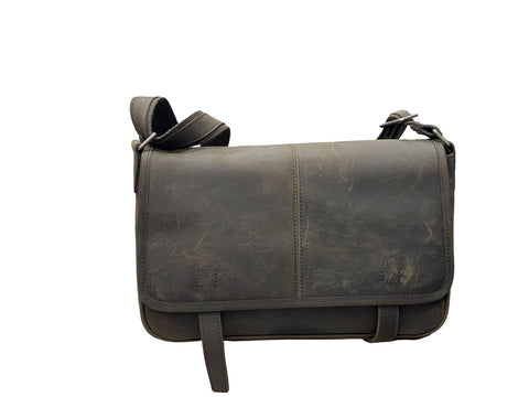 Sovereign Leather Bag: Timeless Utility- Grey