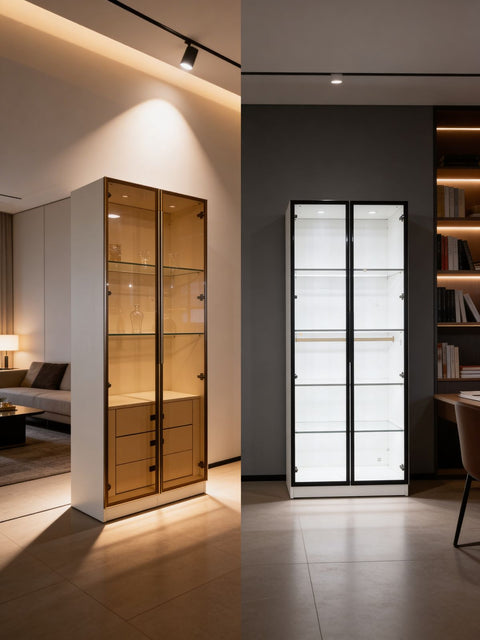 Elegance Glass-Door Wardrobe Display Cabinet