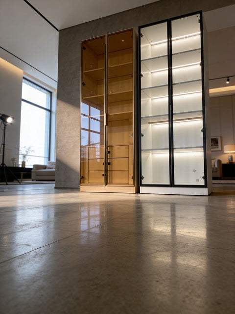 Elegance Glass-Door Wardrobe Display Cabinet