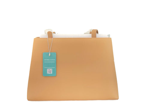 Classic Trapezoid Tote Bag- Brown