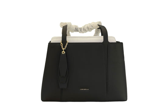 Classic Trapezoid Tote Bag- Black