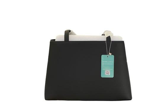 Classic Trapezoid Tote Bag- Black