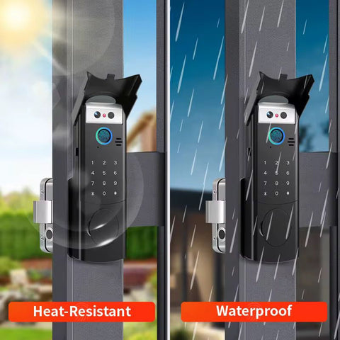 3D Face Recognition Smart Gate Lock with Fingerprint- Black