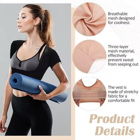 Washable Sweat-Proof Underarm Shield Vest- Beige
