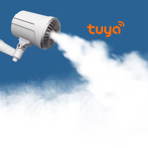 Compact Security Fog Cannon with Remote-Control Module- White