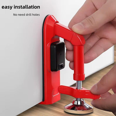 Heavy-Duty Adjustable Furniture Lifter & Leveling Jack with Anti-Slip Base- Red