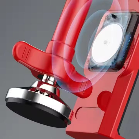 Heavy-Duty Adjustable Furniture Lifter & Leveling Jack with Anti-Slip Base- Red