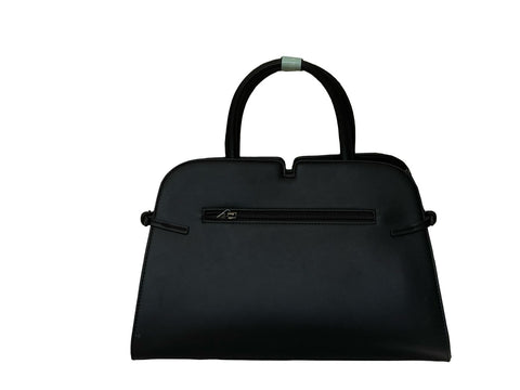 Elegant Structured Top-Handle Satchel- Black