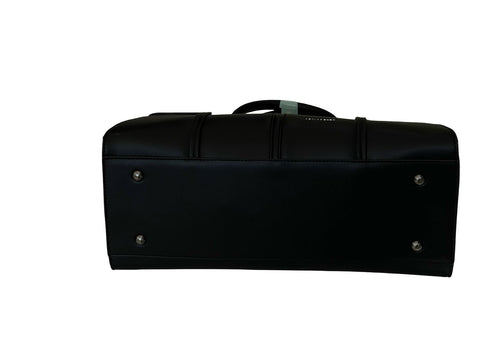 Elegant Structured Top-Handle Satchel- Black