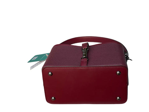 Textured Signature Handbag- Red