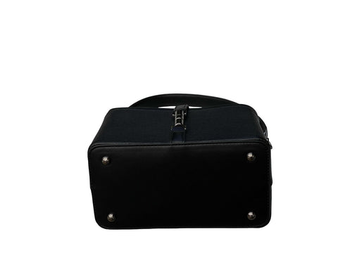 Textured Signature Handbag- Black