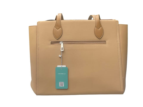 Chrisbella Elegant Structured Office Bag- Brown
