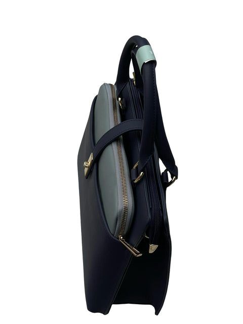Chrisbella Structured Executive with Gold Hardware- Blue