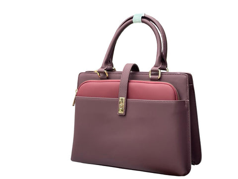 Chrisbella Structured Executive with Gold Hardware- Purple