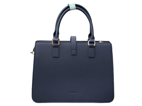 Chrisbella Structured Executive with Gold Hardware- Blue