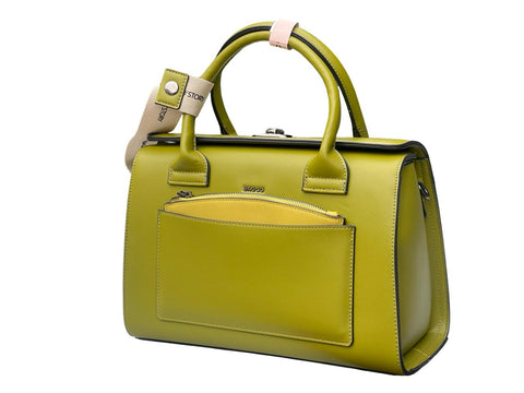 BAGCO Luxe Dual-Tone Structured Classic- Green