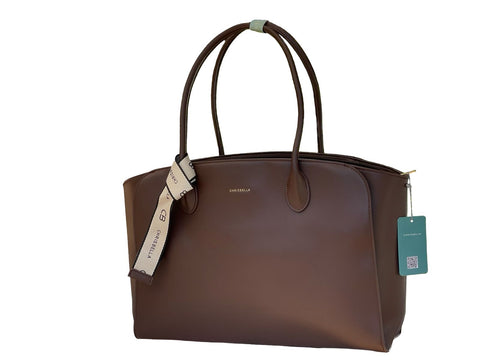 Chrisbella Ultra‑Capacity Executive HUGE Dark Brown Tote Bag