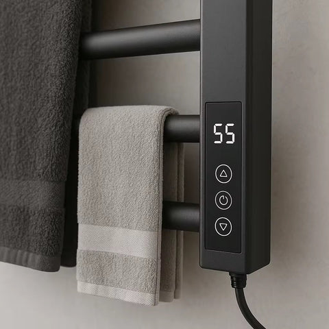 Wall-Mounted Heated Towel Rack 304 Stainless Steel Black