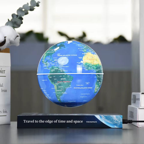 Magnetic Levitation Globe with LED Light – 6" / 8" Floating Rotating Globe