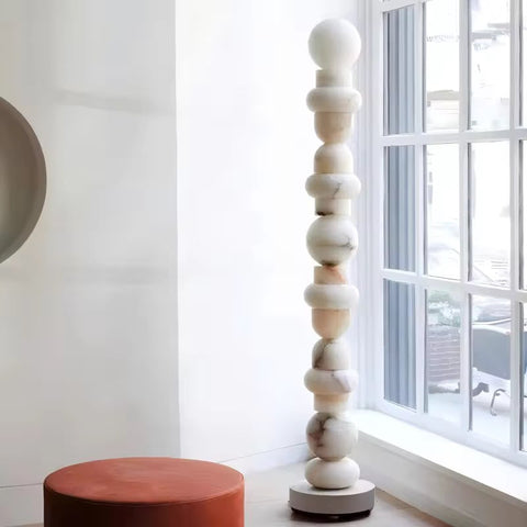 Modern Alabaster Floor Lamp – Luxury Standing Lamp for Hotel & Living Room