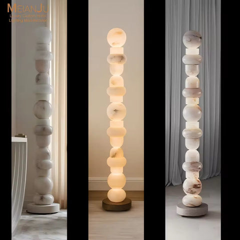 Modern Alabaster Floor Lamp – Luxury Standing Lamp for Hotel & Living Room