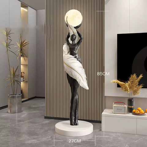 Large Artistic Figure Decorative Ornament – Ambient Floor Light (85×27×27 cm)