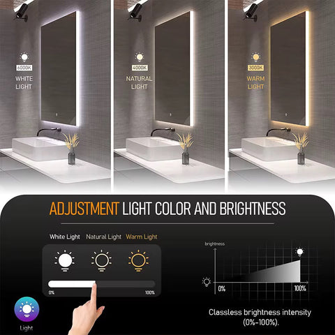 Smart LED Bathroom TV Mirror – Multi-Function Wall-Mounted Mirror (MT-001)