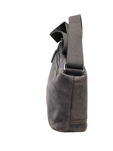 Vintage Tan Leather Crossbody Sling Bag
