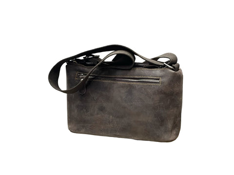 Vintage Tan Leather Crossbody Sling Bag