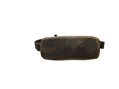 Vintage Tan Leather Crossbody Sling Bag