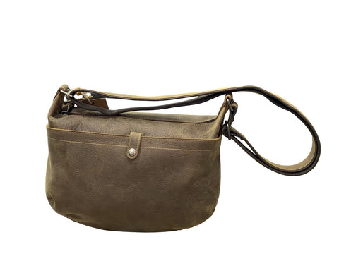 Vintage Leather Shoulder Bag – Rustic Brown Crossbody Messenger Purse for Everyday Use