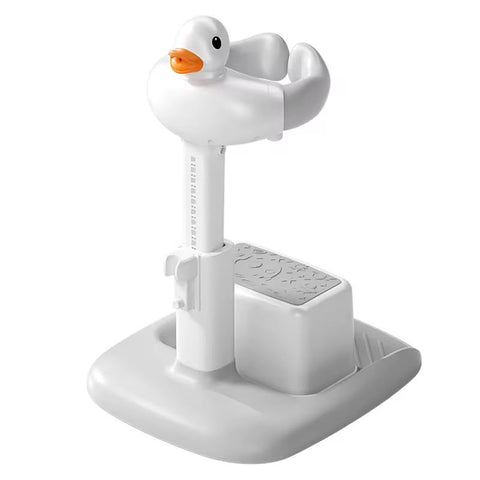 Cute Duck Adjustable Toddler Hair Washing Stand & Stool Set