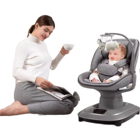 360° Swivel Electric Baby Swing & Rocker with Recline