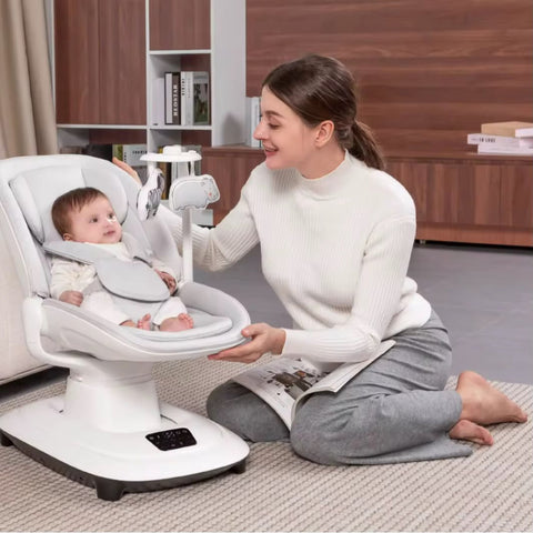 360° Swivel Electric Baby Swing & Rocker with Recline
