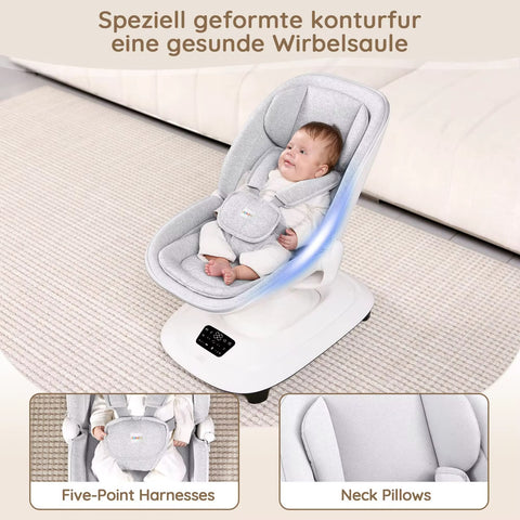 360° Swivel Electric Baby Swing & Rocker with Recline