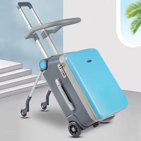 Convertible 4-Wheel Rolling Trolley Suitcase