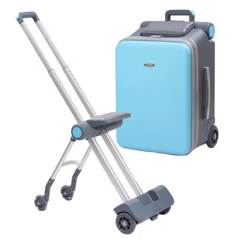 Convertible 4-Wheel Rolling Trolley Suitcase