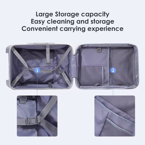 Convertible 4-Wheel Rolling Trolley Suitcase