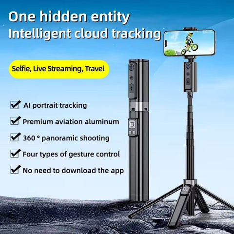 Wireless Selfie Stick Tripod with Fill Light & Detachable Remote