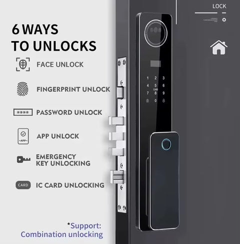 Smart Video Intercom Door Lock with 3D Face & Palm Recognition