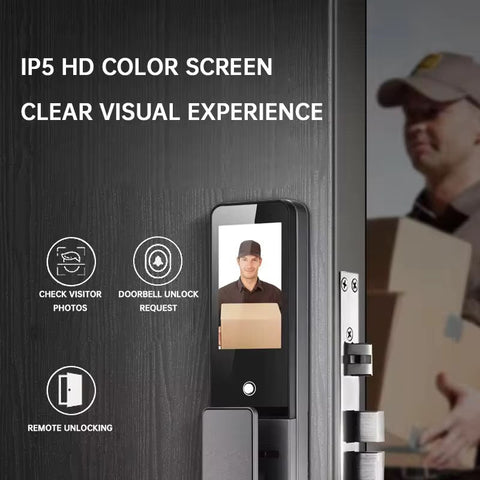 Smart Video Intercom Door Lock with 3D Face & Palm Recognition