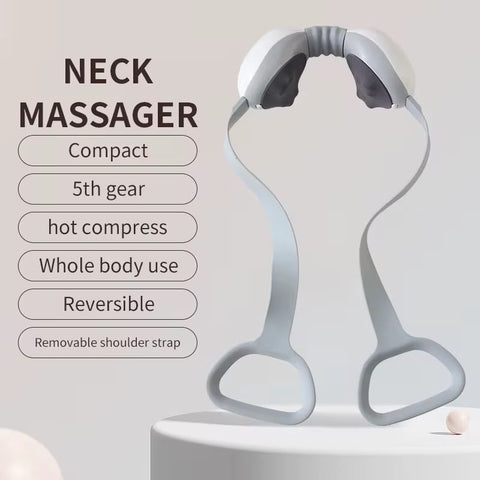 3D Air Pillow Neck & Shoulder Massager with Hot Compress