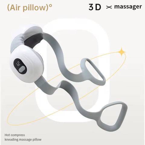 3D Air Pillow Neck & Shoulder Massager with Hot Compress