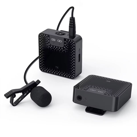 Compact Wireless Lavalier Microphone System (TX + RX)