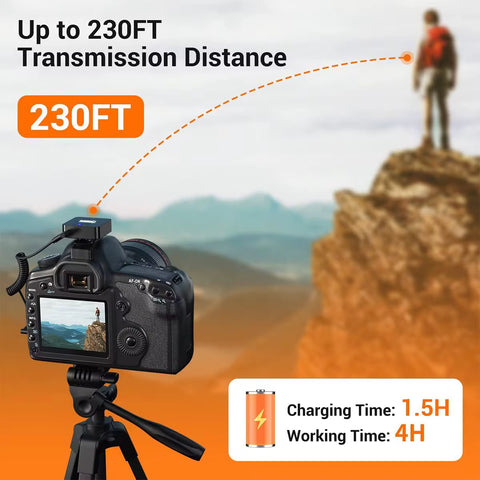 Compact Wireless Lavalier Microphone System (TX + RX)